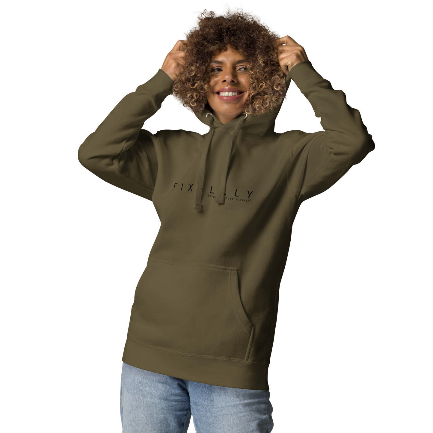 Women's Pixellly Hoodie - Live Life, Love Yourself