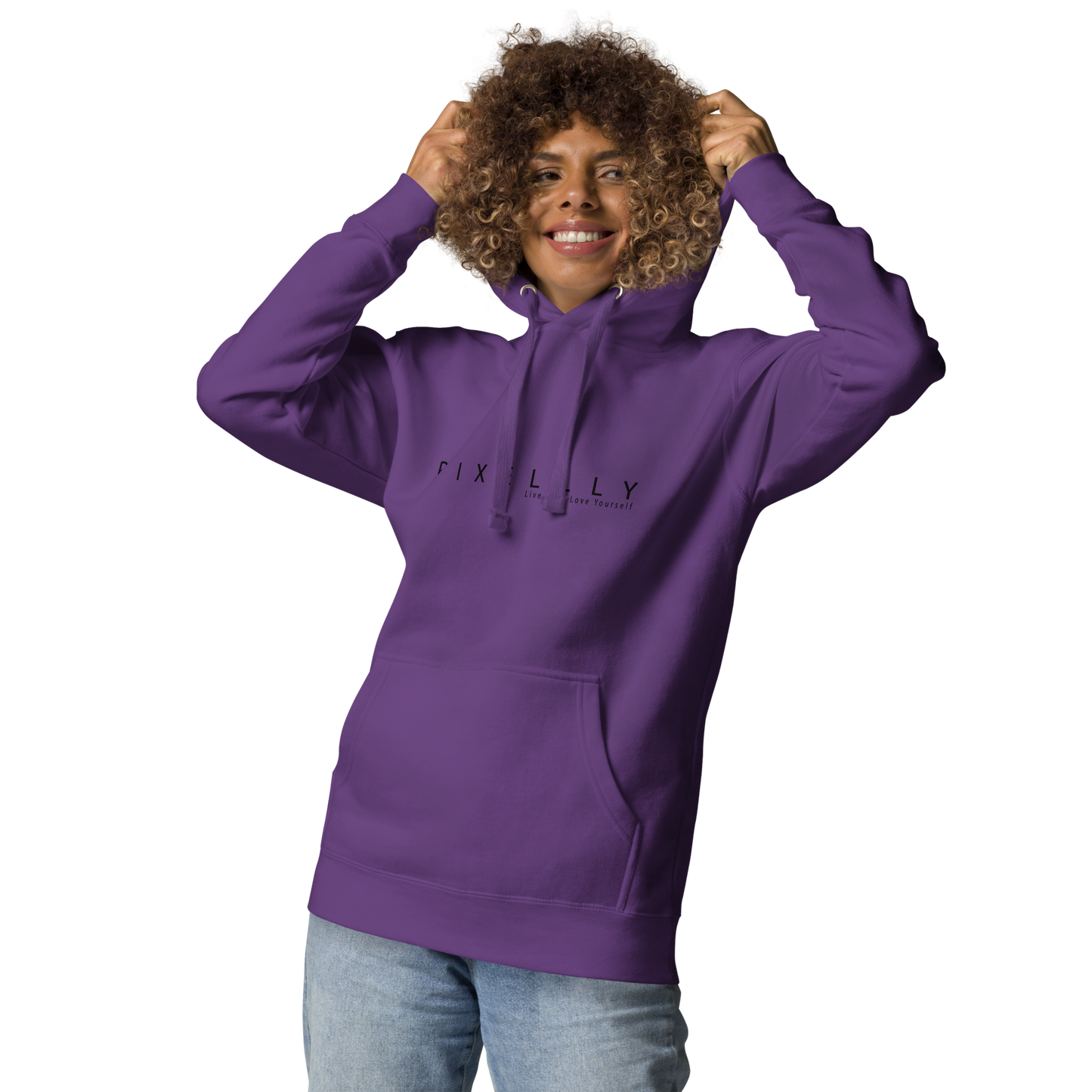 Women's Pixellly Hoodie - Live Life, Love Yourself