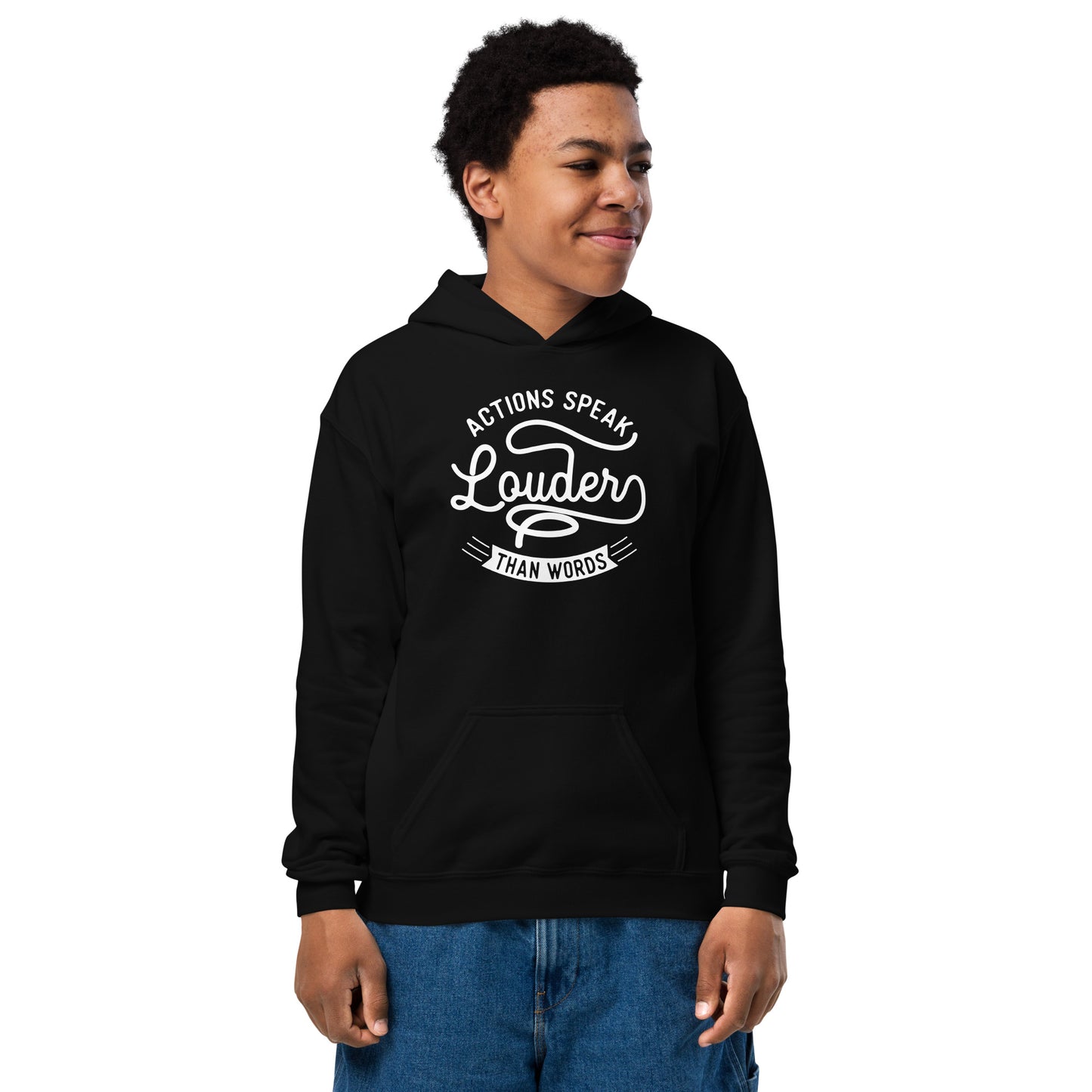 Boys Actions Speak Louder Than Words Hoodie