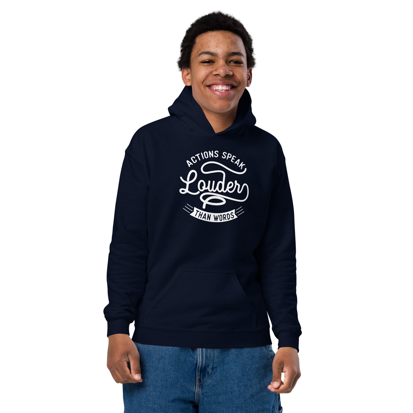 Boys Actions Speak Louder Than Words Hoodie