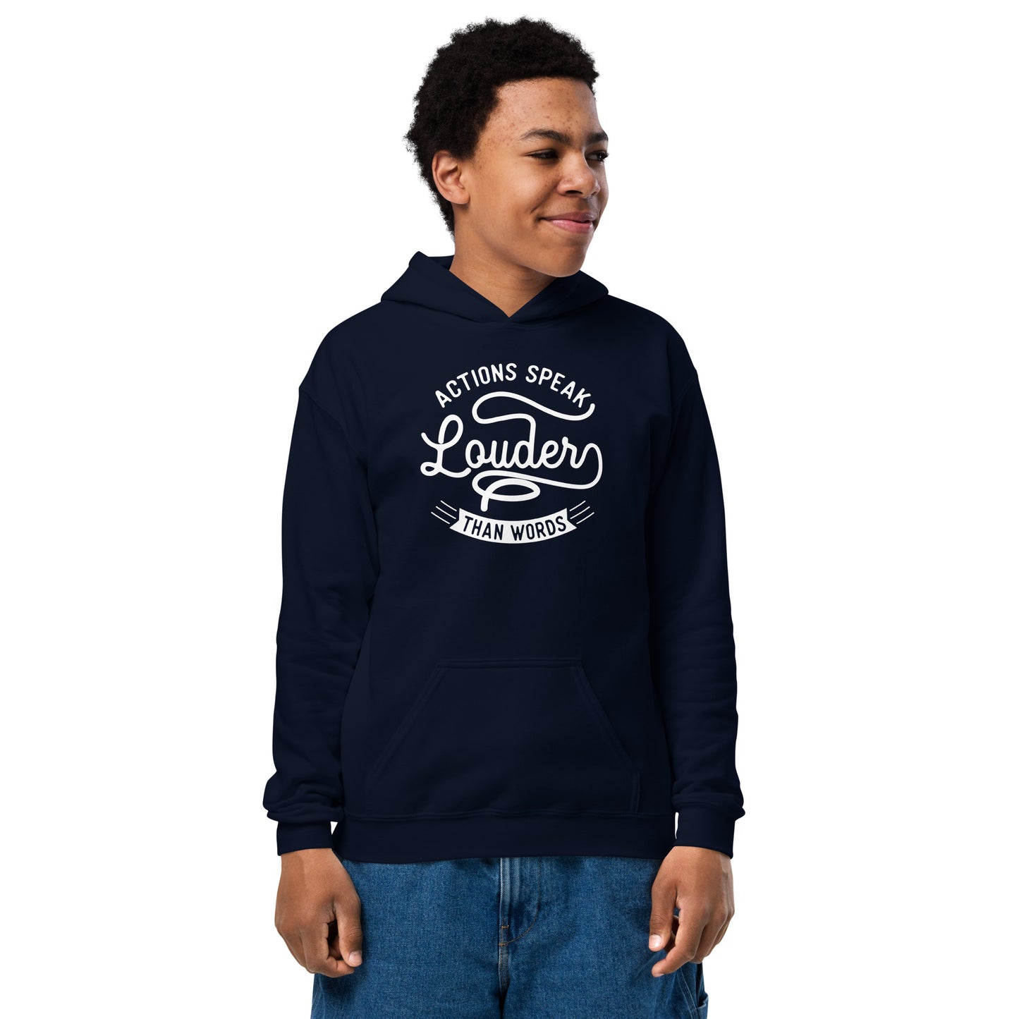 Boys Actions Speak Louder Than Words Hoodie