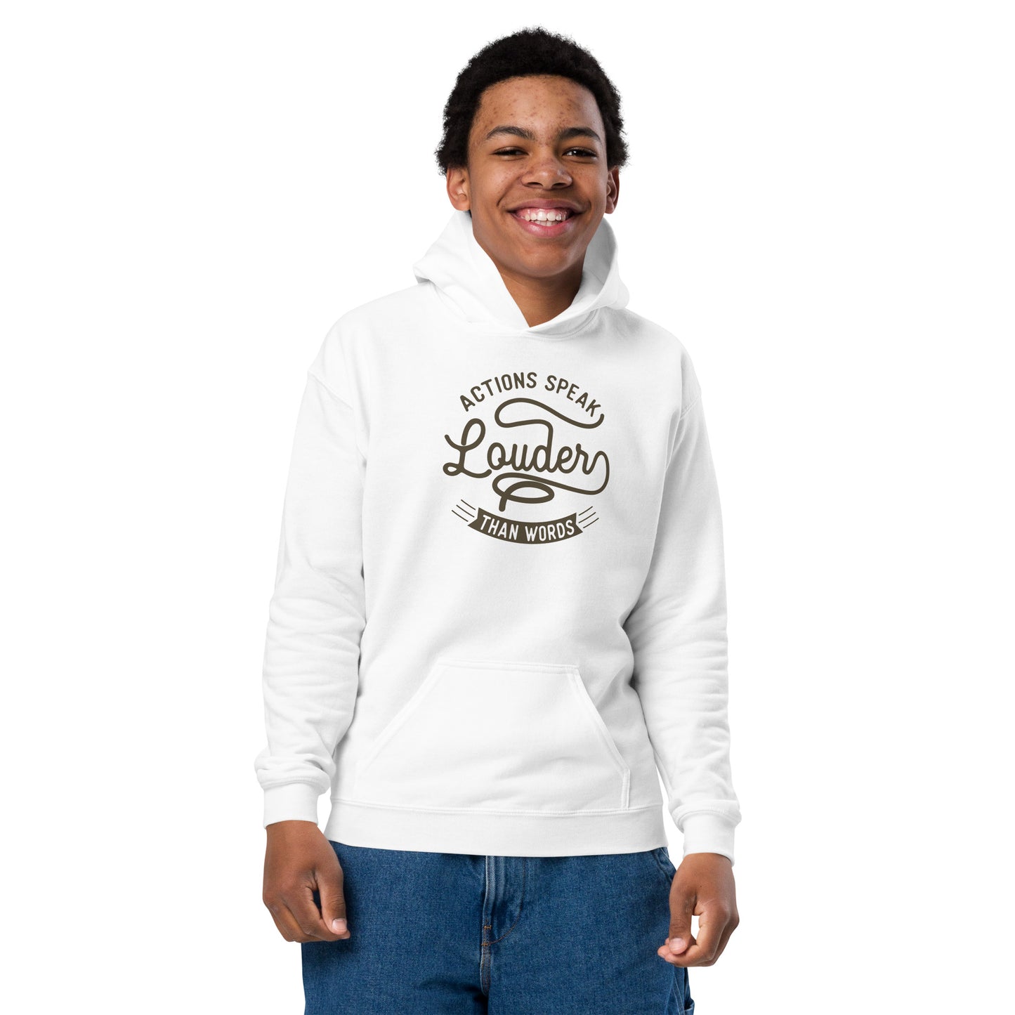 Boys Actions Speak Louder Than Words Hoodie