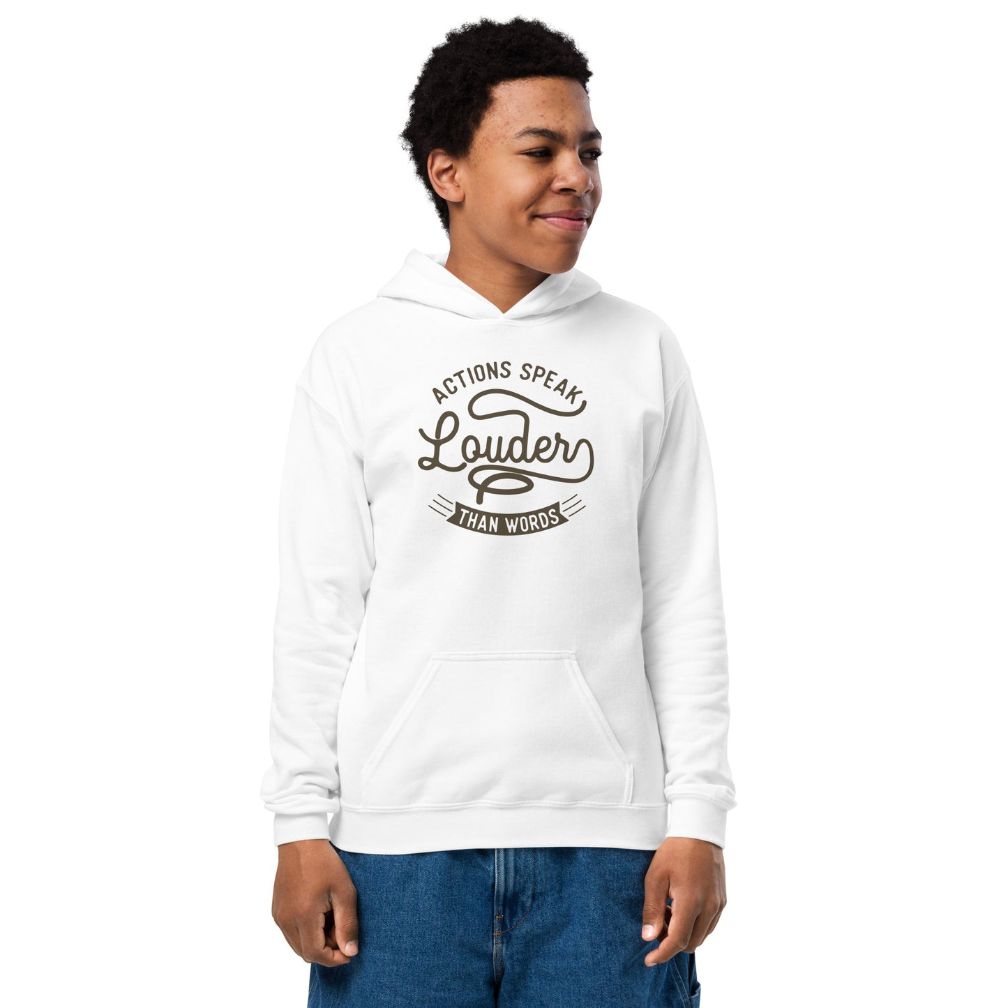 Boys Actions Speak Louder Than Words Hoodie