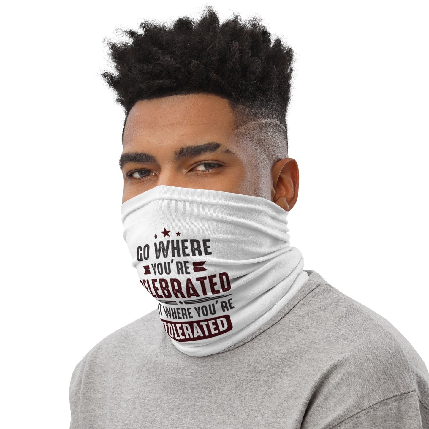 Mens Go Where You're Celebrated Neck Gaiter - Pixellly ANZ