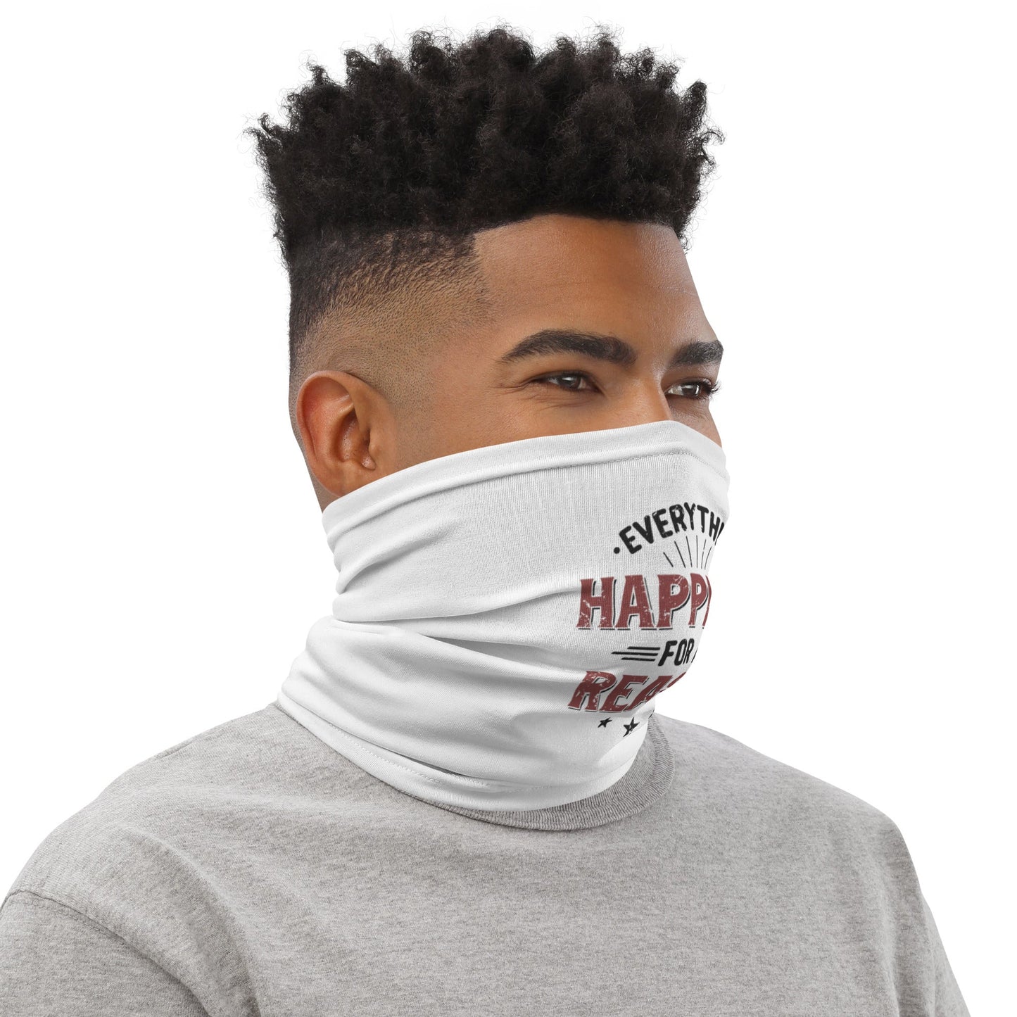 Mens Everything Happens For Reason Neck Gaiter - Pixellly ANZ