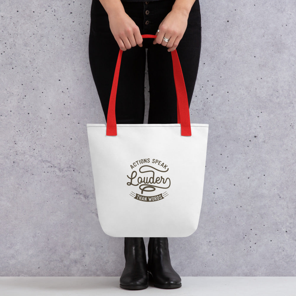 Action Speaks Louder Than Words Tote bag - Pixellly ANZ