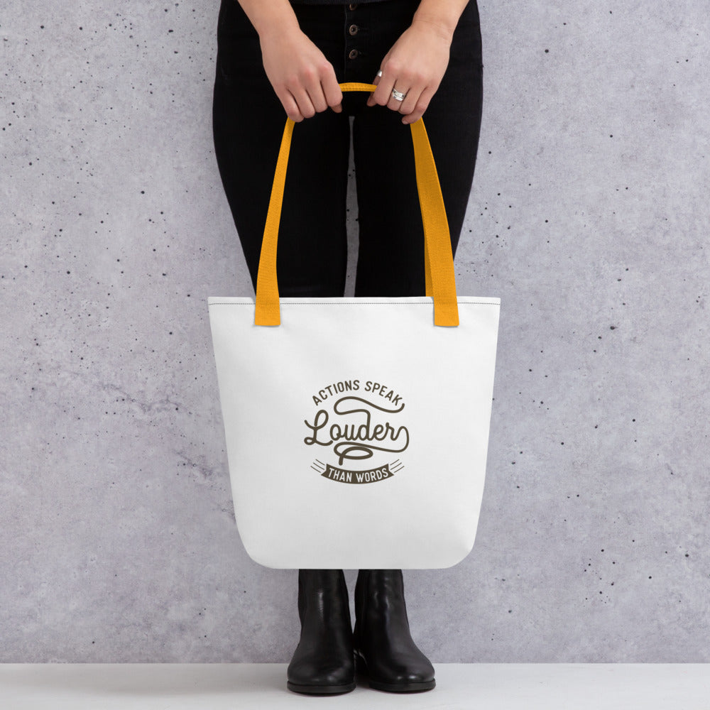Action Speaks Louder Than Words Tote bag - Pixellly ANZ