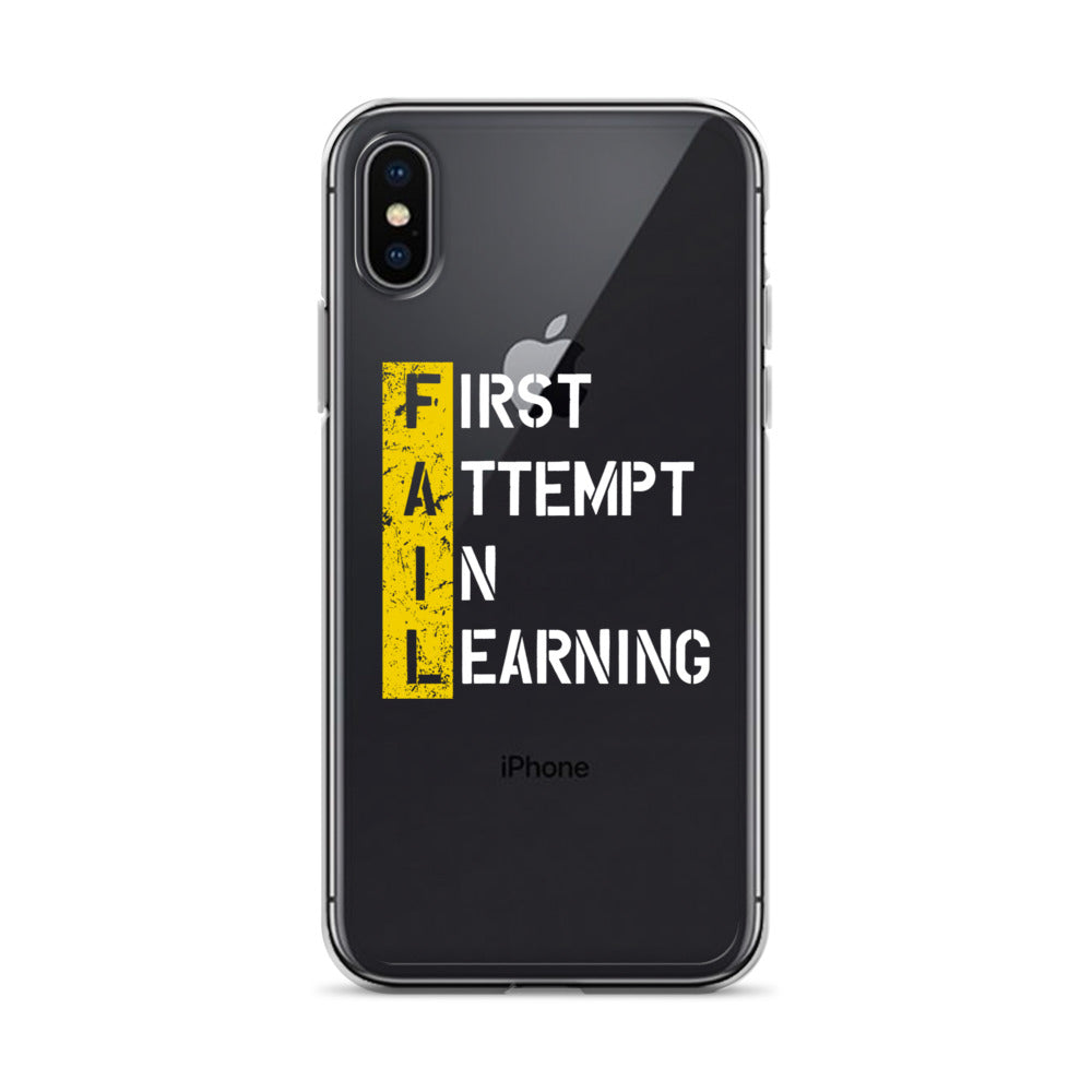 Clear Case for iPhone® - FAIL - BLACK PHONE - Pixellly ANZ