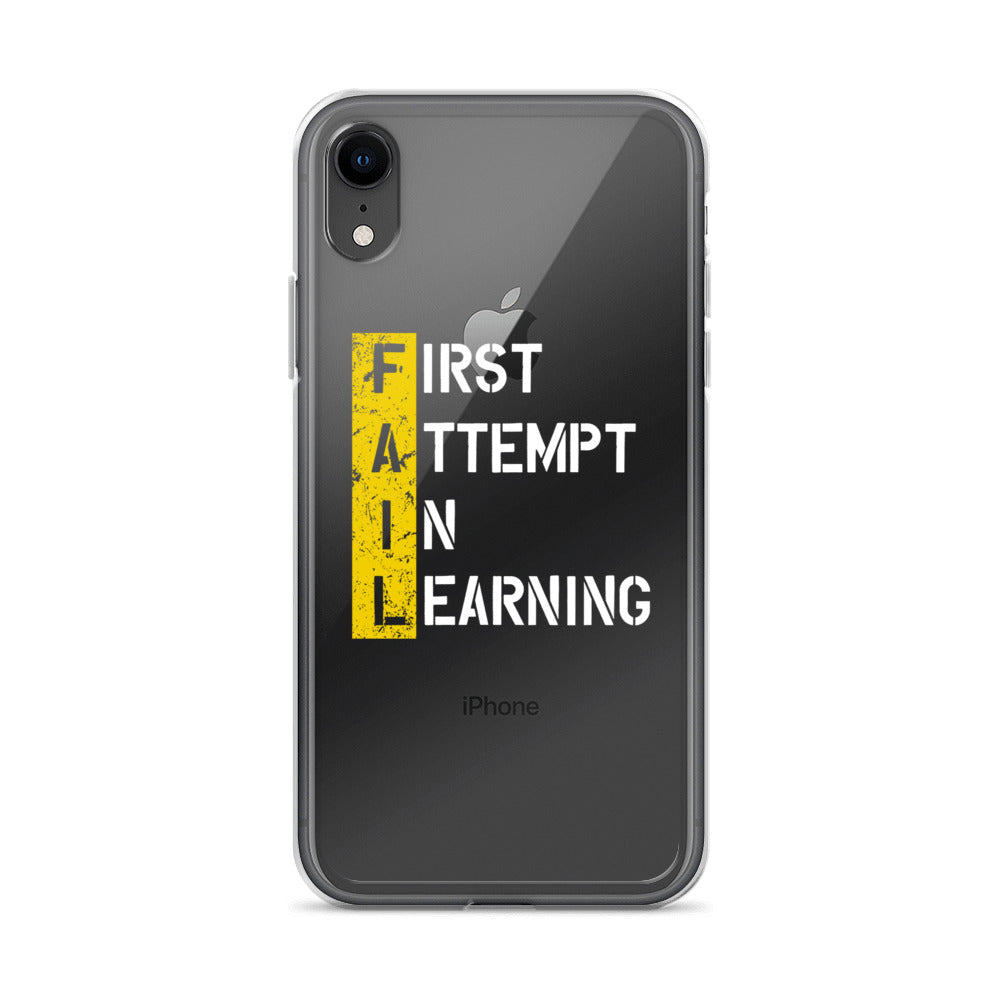 Clear Case for iPhone® - FAIL - BLACK PHONE - Pixellly ANZ