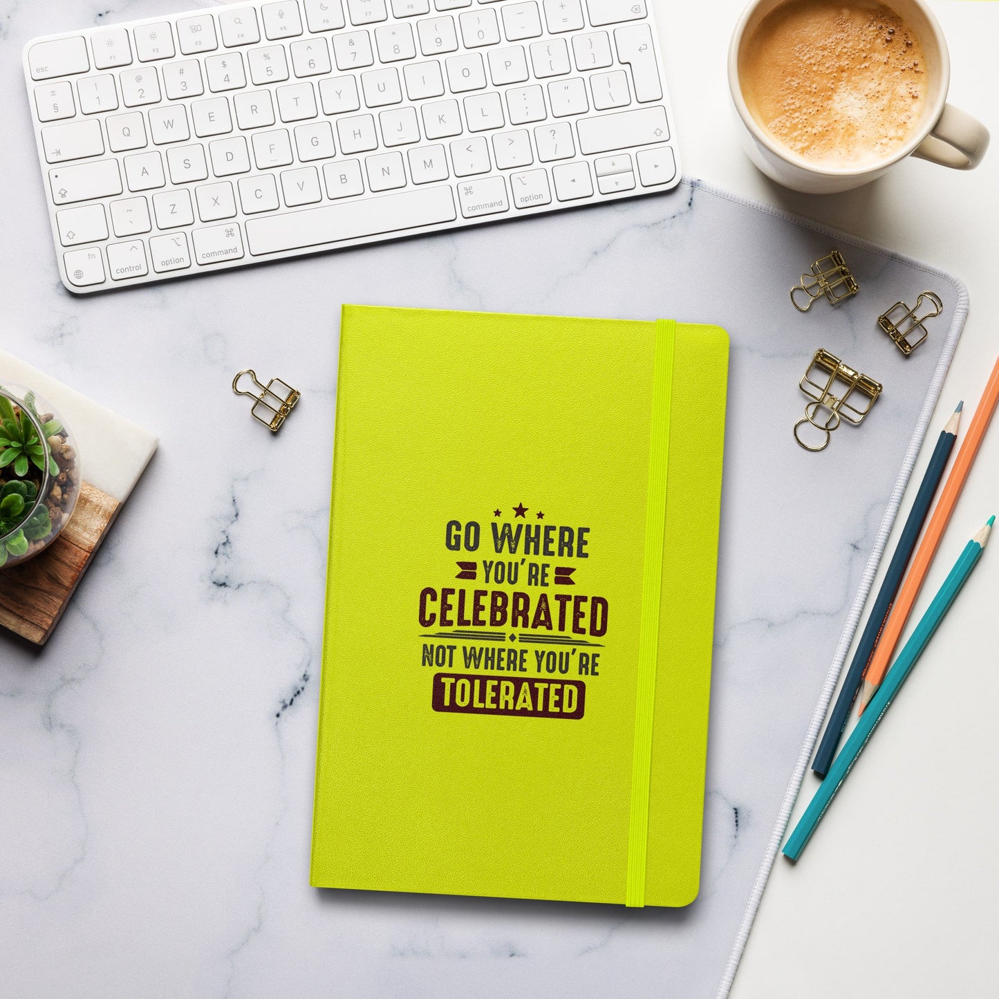 Hardcover Journal - Go Where You Celebrated - Pixellly ANZ