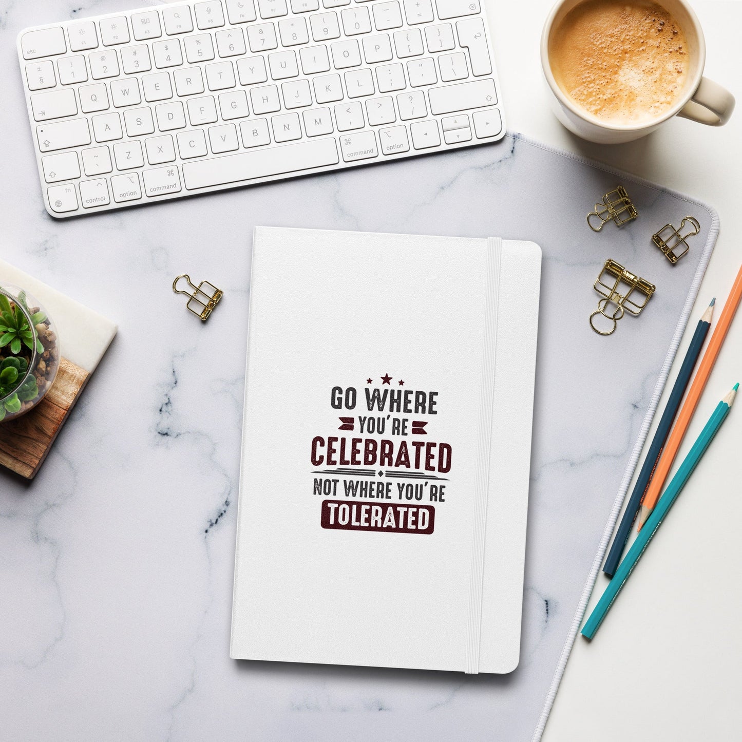 Hardcover Journal - Go Where You Celebrated - Pixellly ANZ