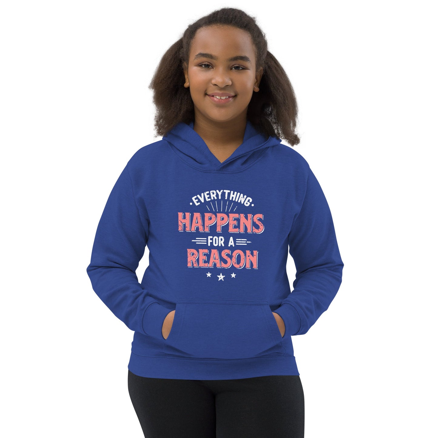 Girls Everything Happens For A Reason Hoodie - Pixellly ANZ
