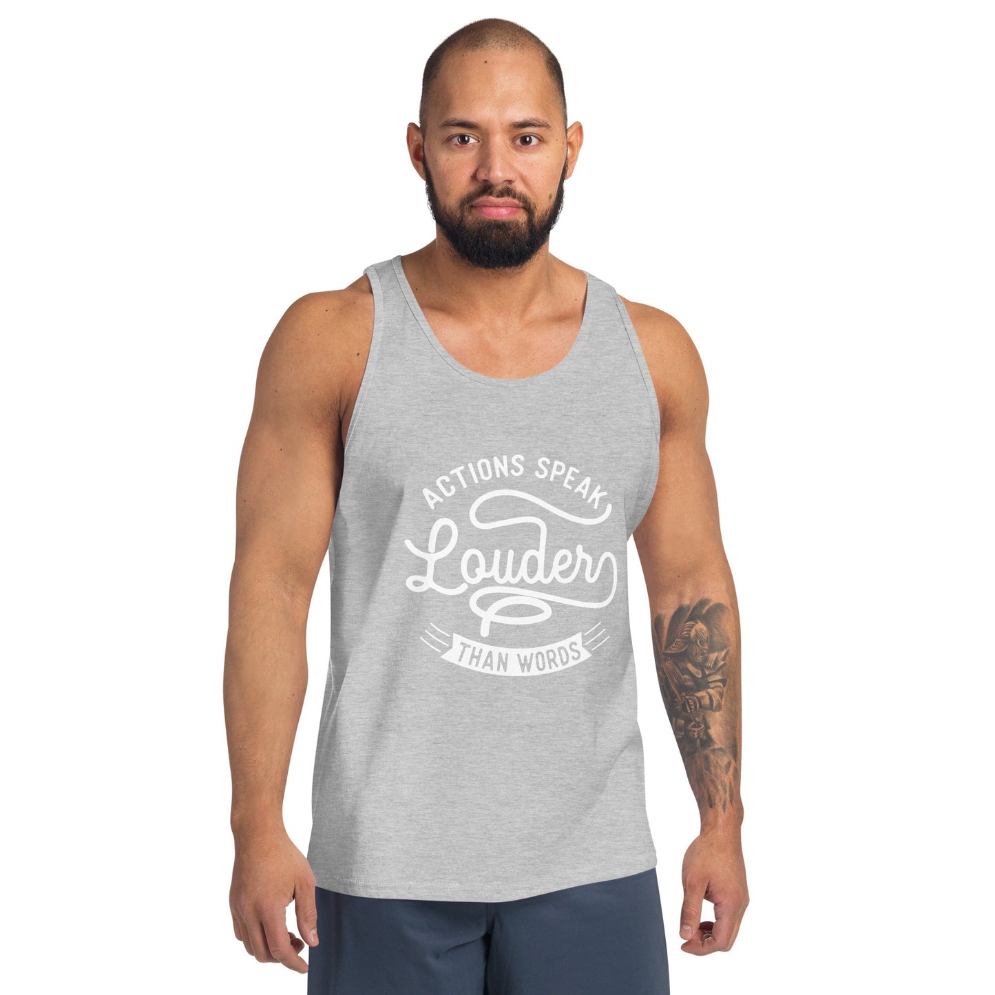 Men's Actions Speak Louder Than Words Tank Top - Pixellly ANZ
