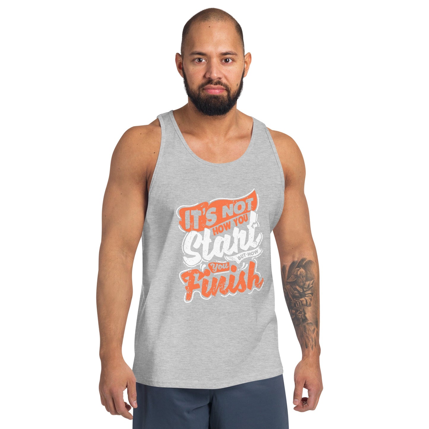 Mens It's Not How You Start But How You Finish Tank Top - Pixellly ANZ