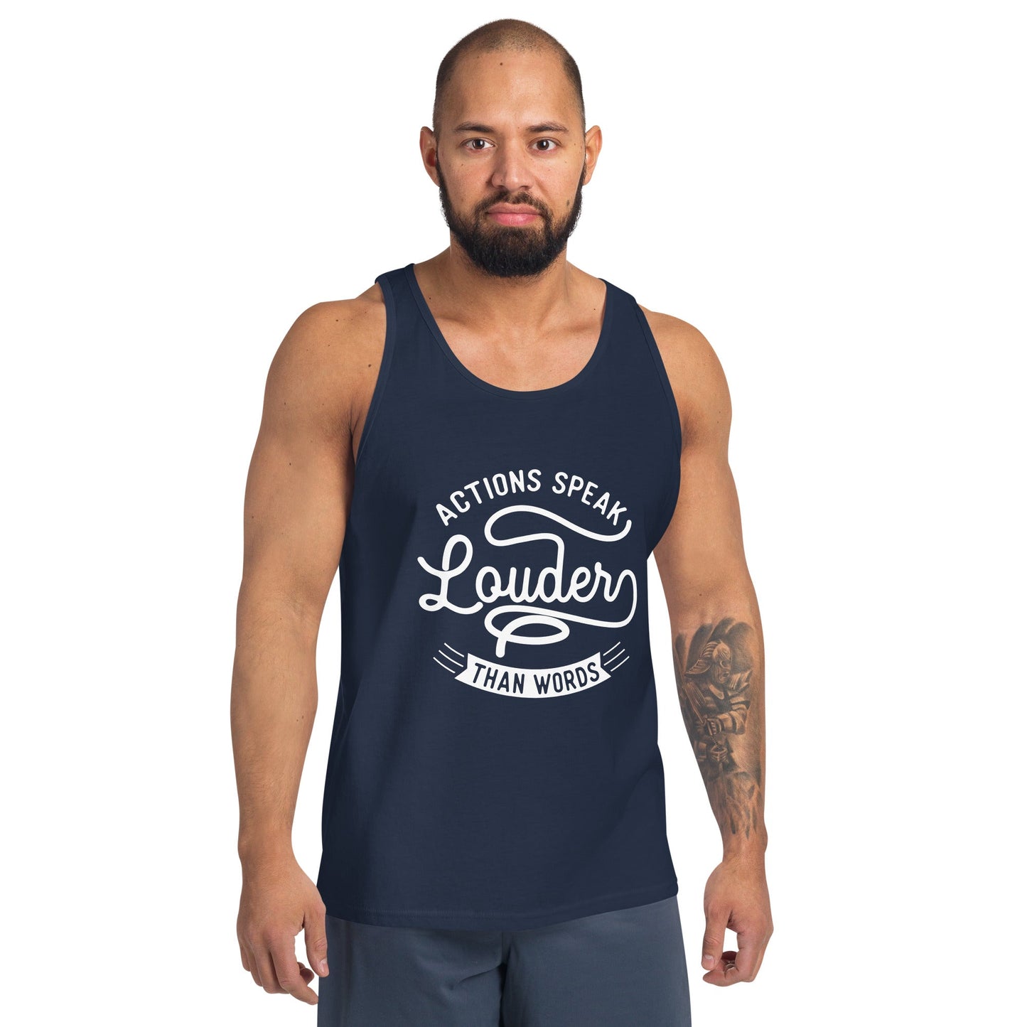 Men's Actions Speak Louder Than Words Tank Top - Pixellly ANZ