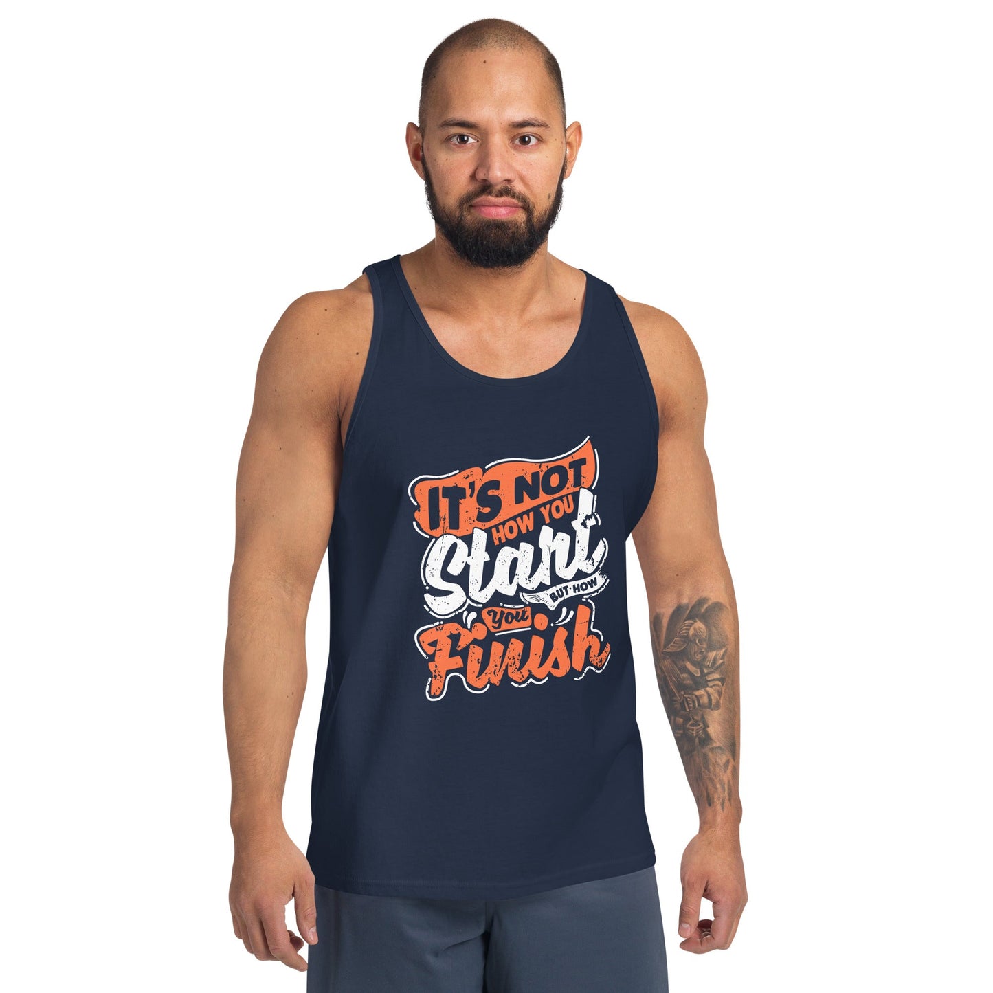 Mens It's Not How You Start But How You Finish Tank Top - Pixellly ANZ