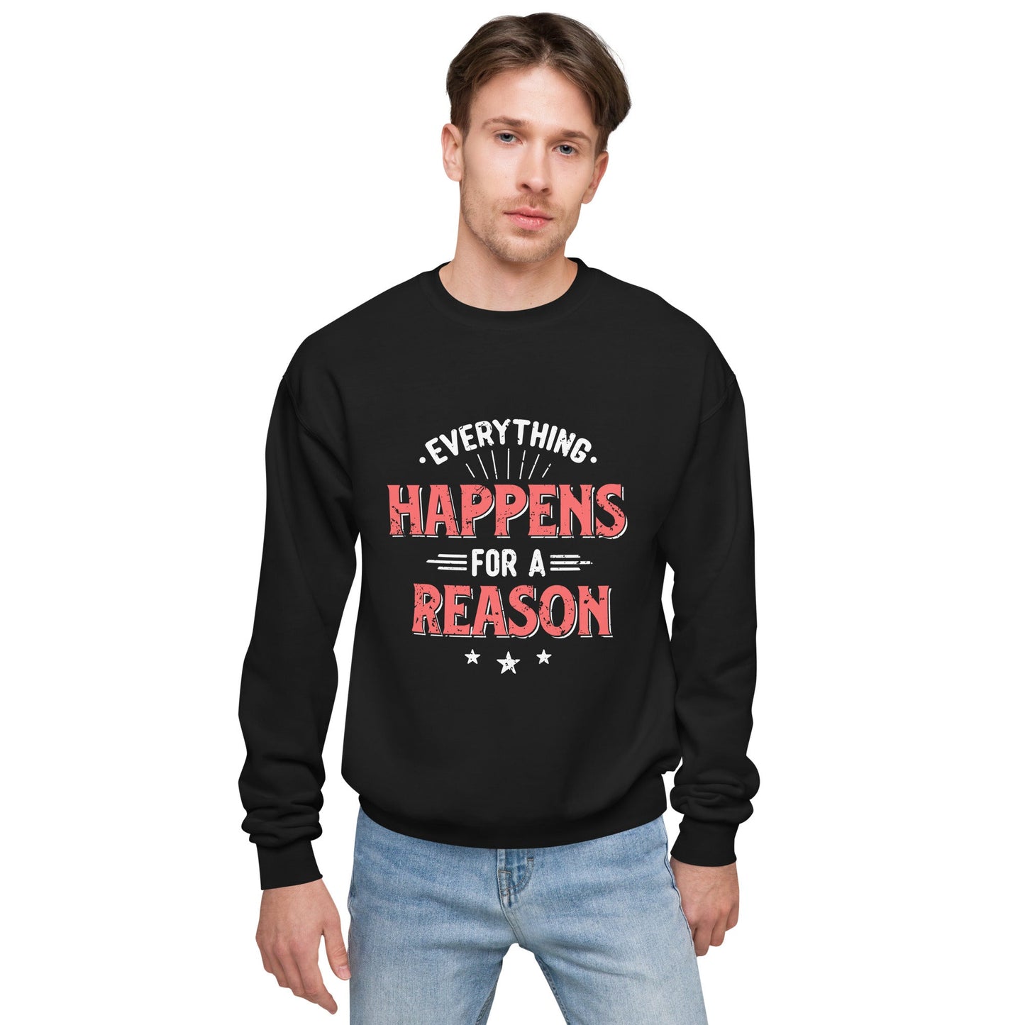 Mens Everything Happens For A Reason Sweatshirt - Pixellly ANZ