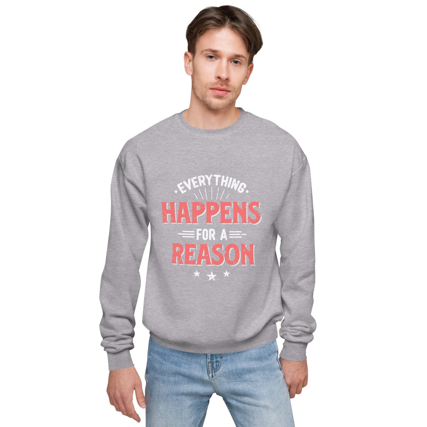 Mens Everything Happens For A Reason Sweatshirt - Pixellly ANZ
