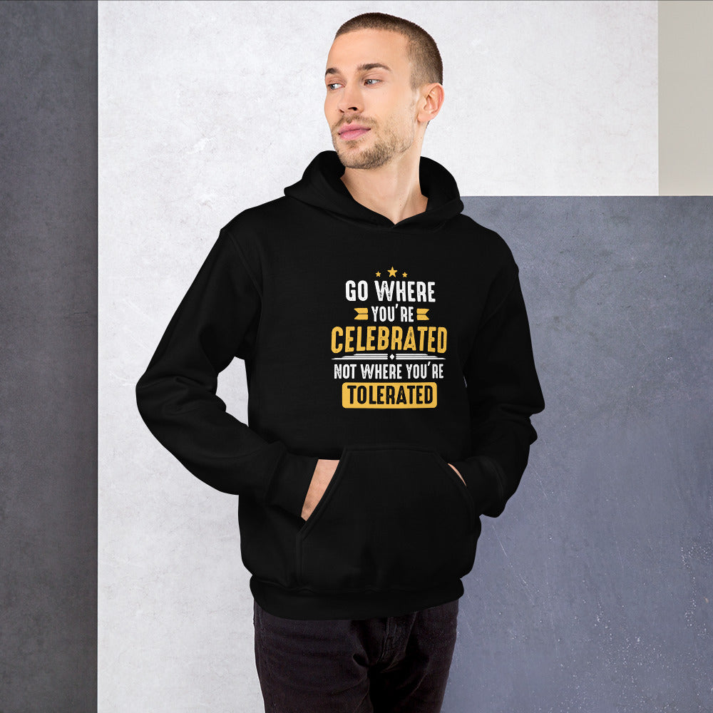 Mens Go Where You Celebrated Hoodie - Pixellly ANZ