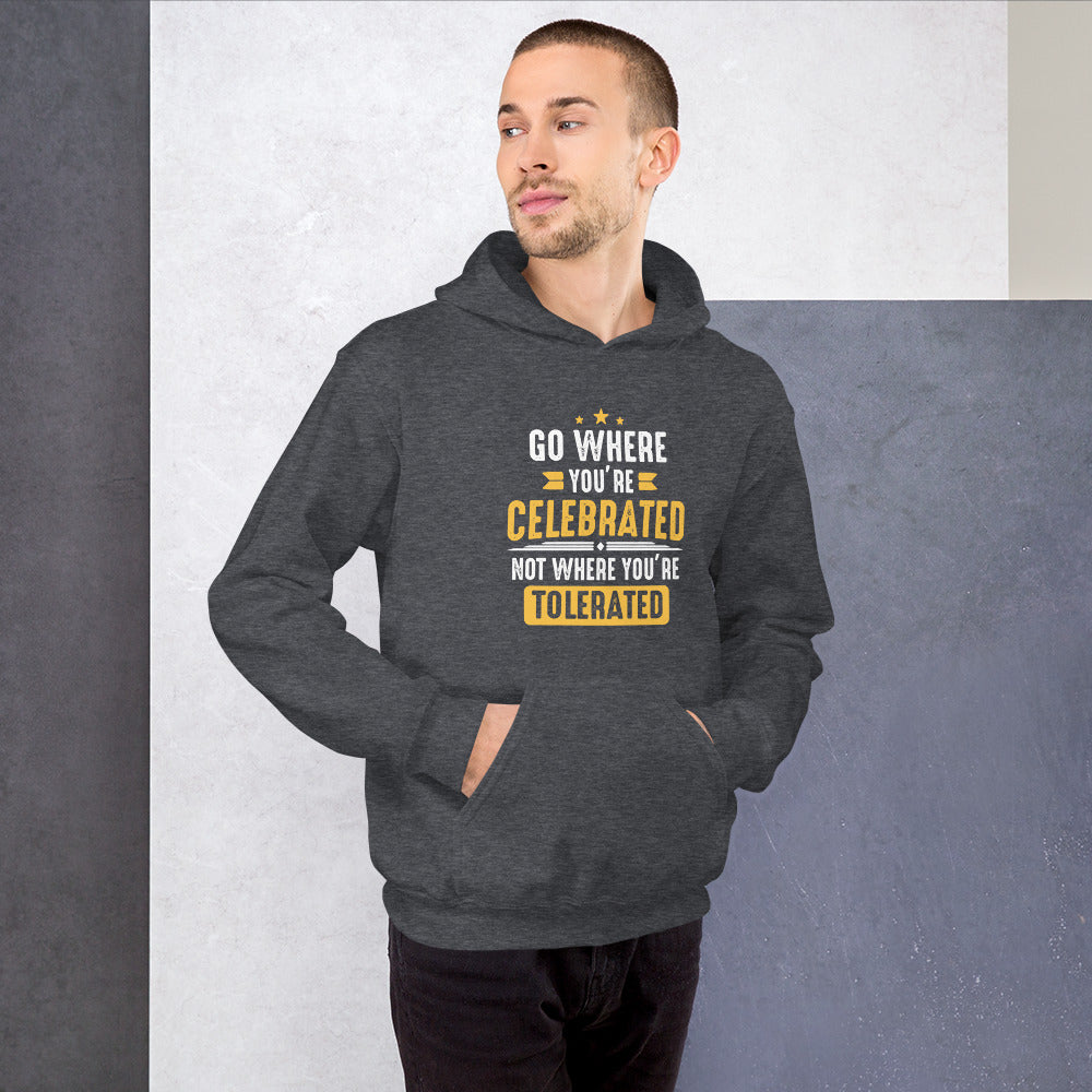 Mens Go Where You Celebrated Hoodie - Pixellly ANZ