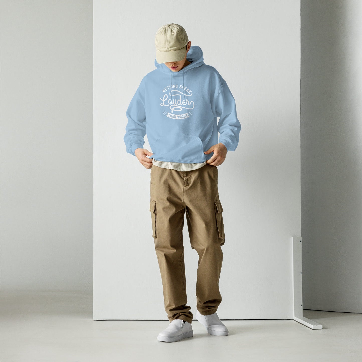 Mens Actions Speak Louder Than Words Hoodie - Pixellly ANZ