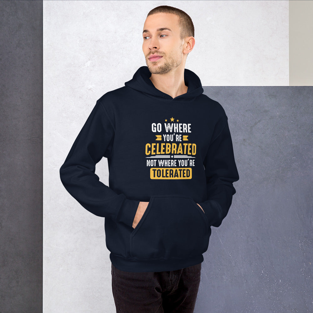 Mens Go Where You Celebrated Hoodie - Pixellly ANZ
