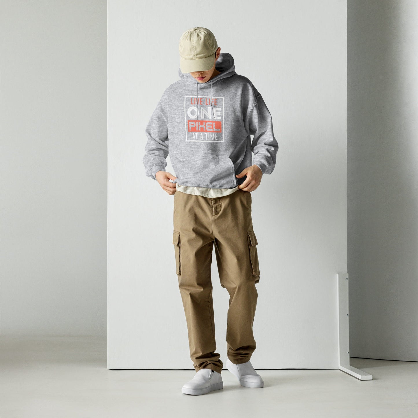 Mens Live Life One Pixel At A Time Hoodie - Pixellly ANZ