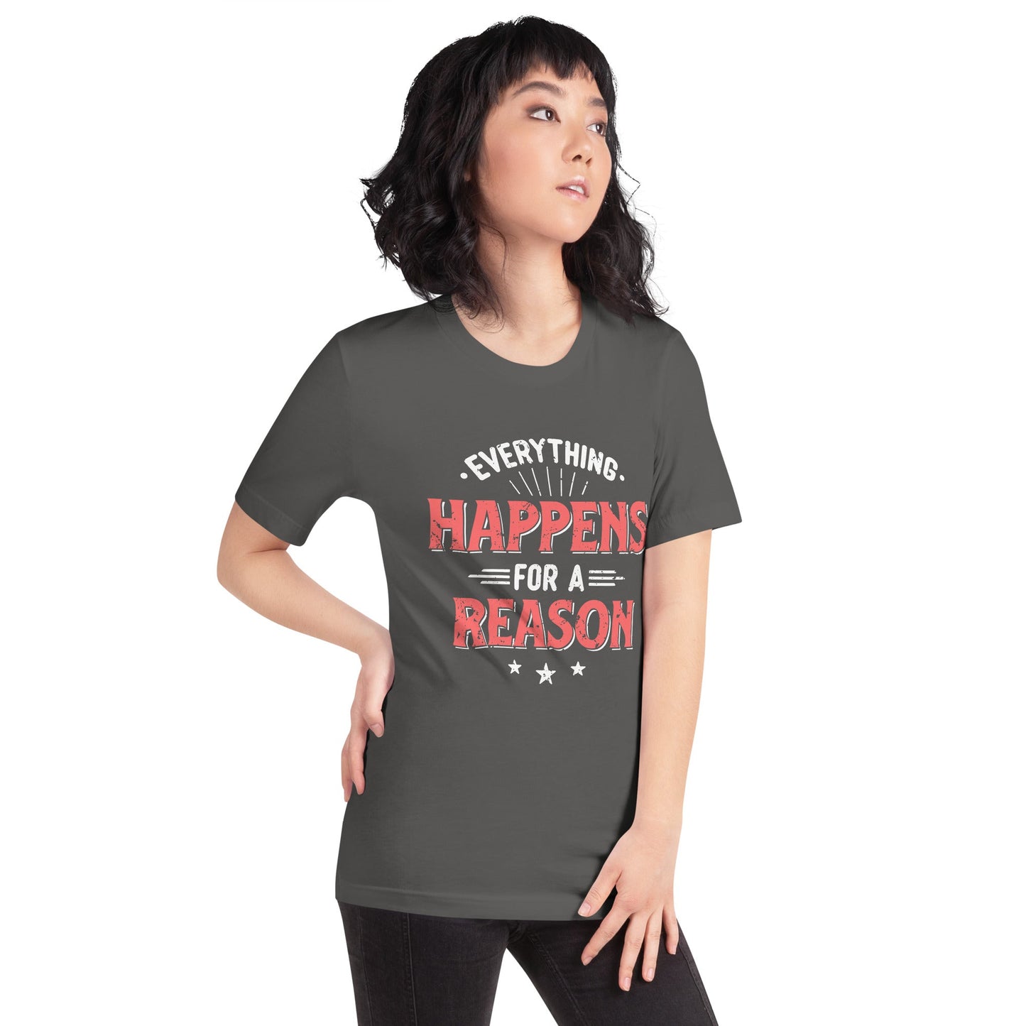 Women’s Everything Happens For A Reason T-shirt - Pixellly ANZ