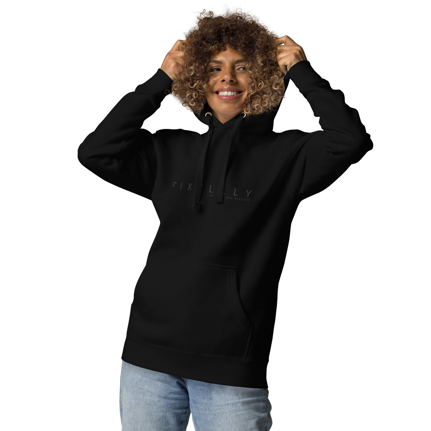 Women's Pixellly Hoodie - Live Life, Love Yourself
