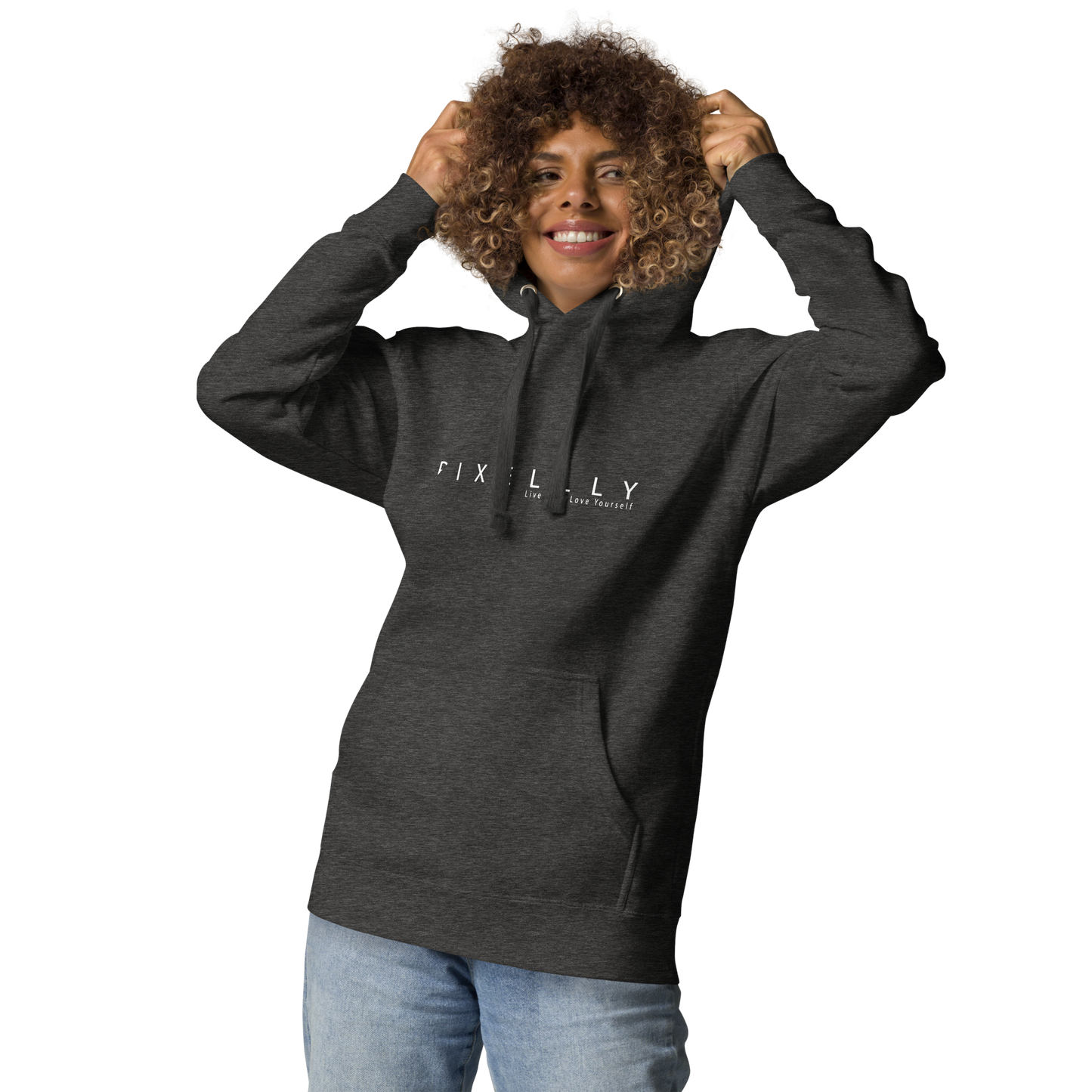 Women's Pixellly Hoodie - Live Life, Love Yourself
