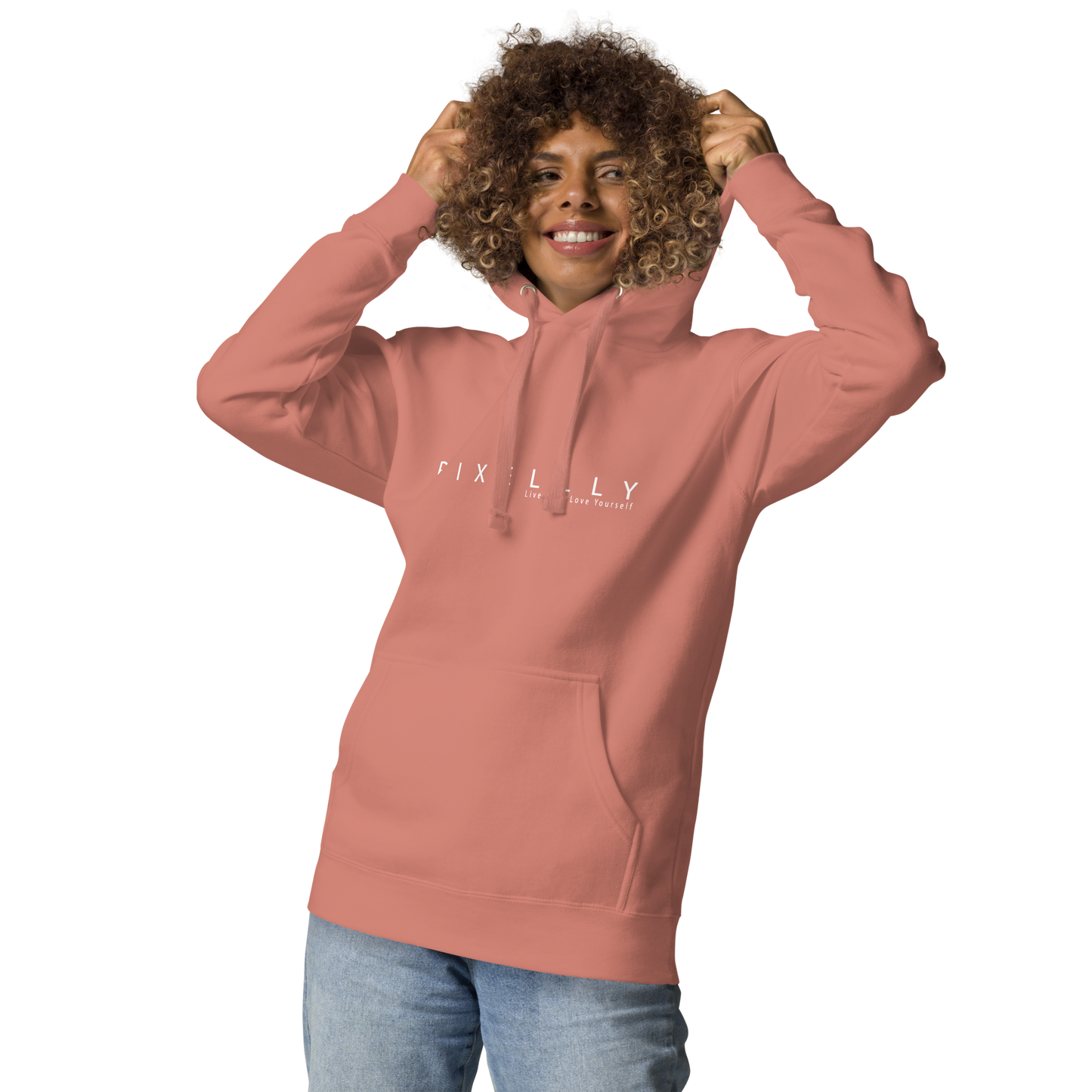 Women's Pixellly Hoodie - Live Life, Love Yourself