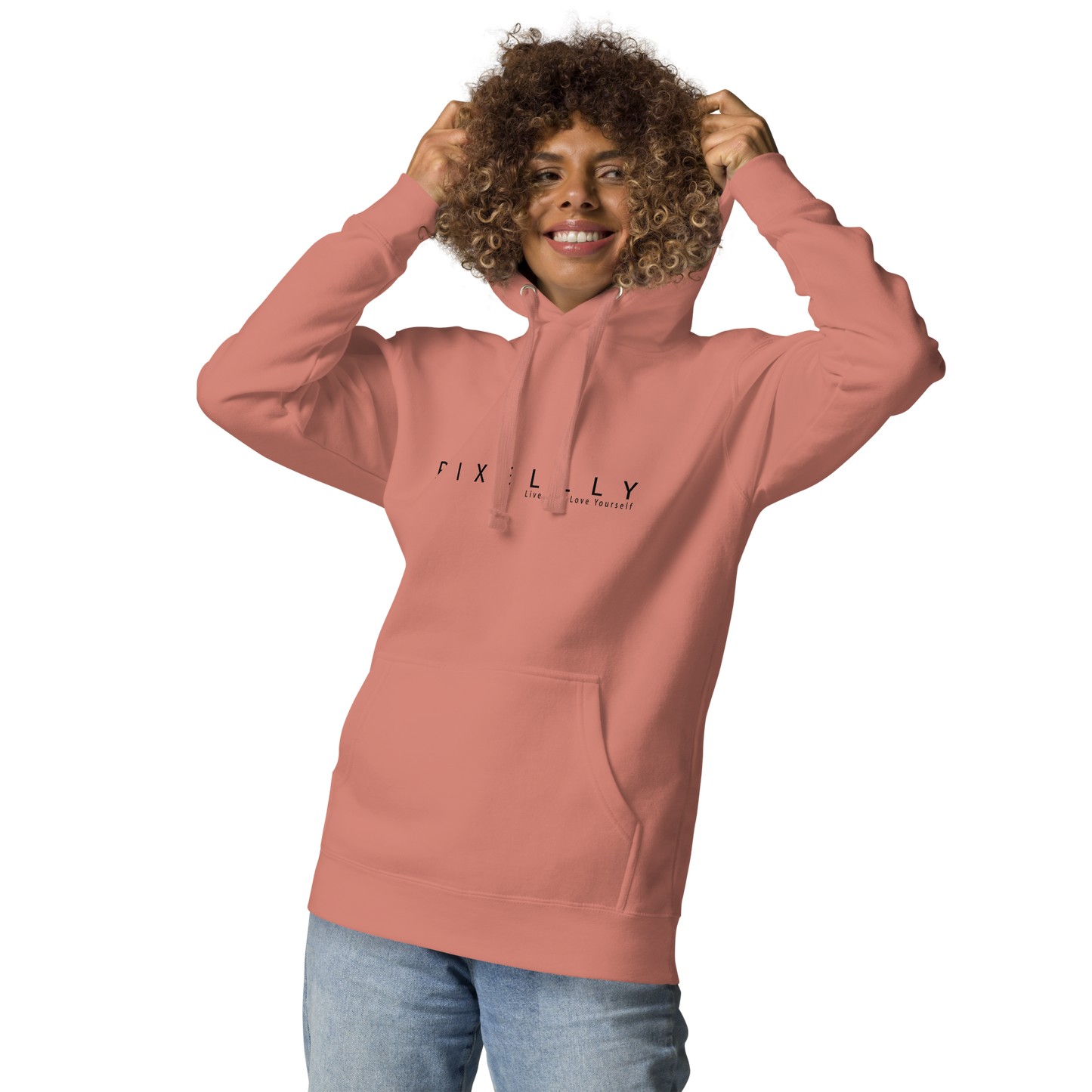 Women's Pixellly Hoodie - Live Life, Love Yourself