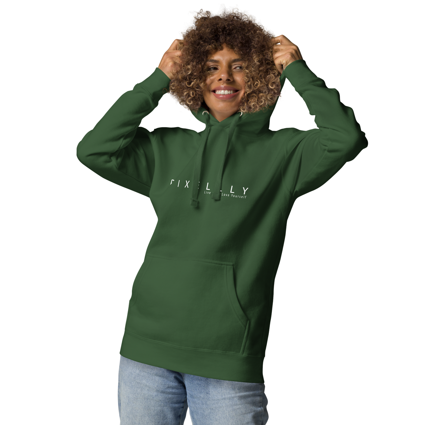 Women's Pixellly Hoodie - Live Life, Love Yourself