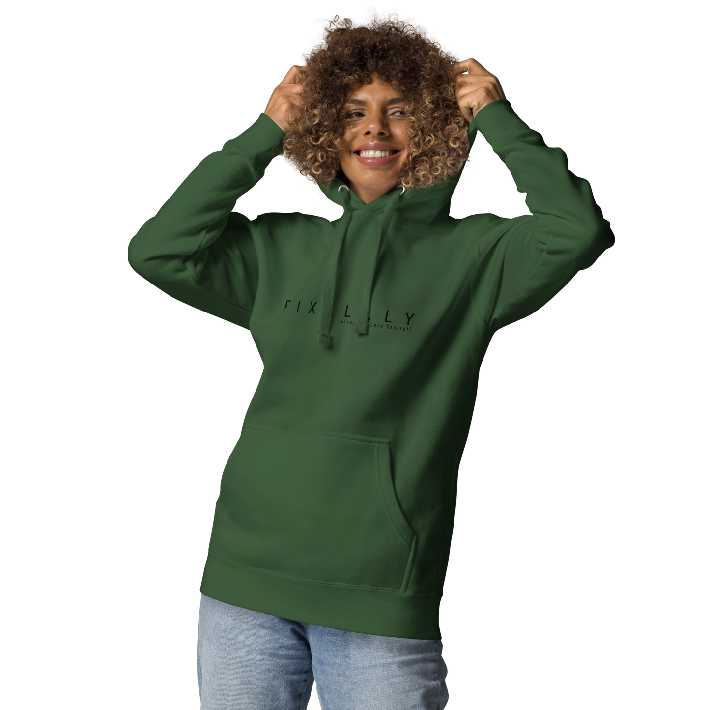Women's Pixellly Hoodie - Live Life, Love Yourself