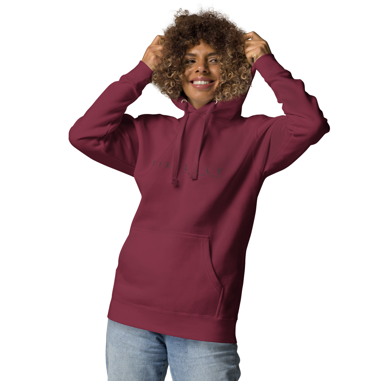 Women's Pixellly Hoodie - Live Life, Love Yourself