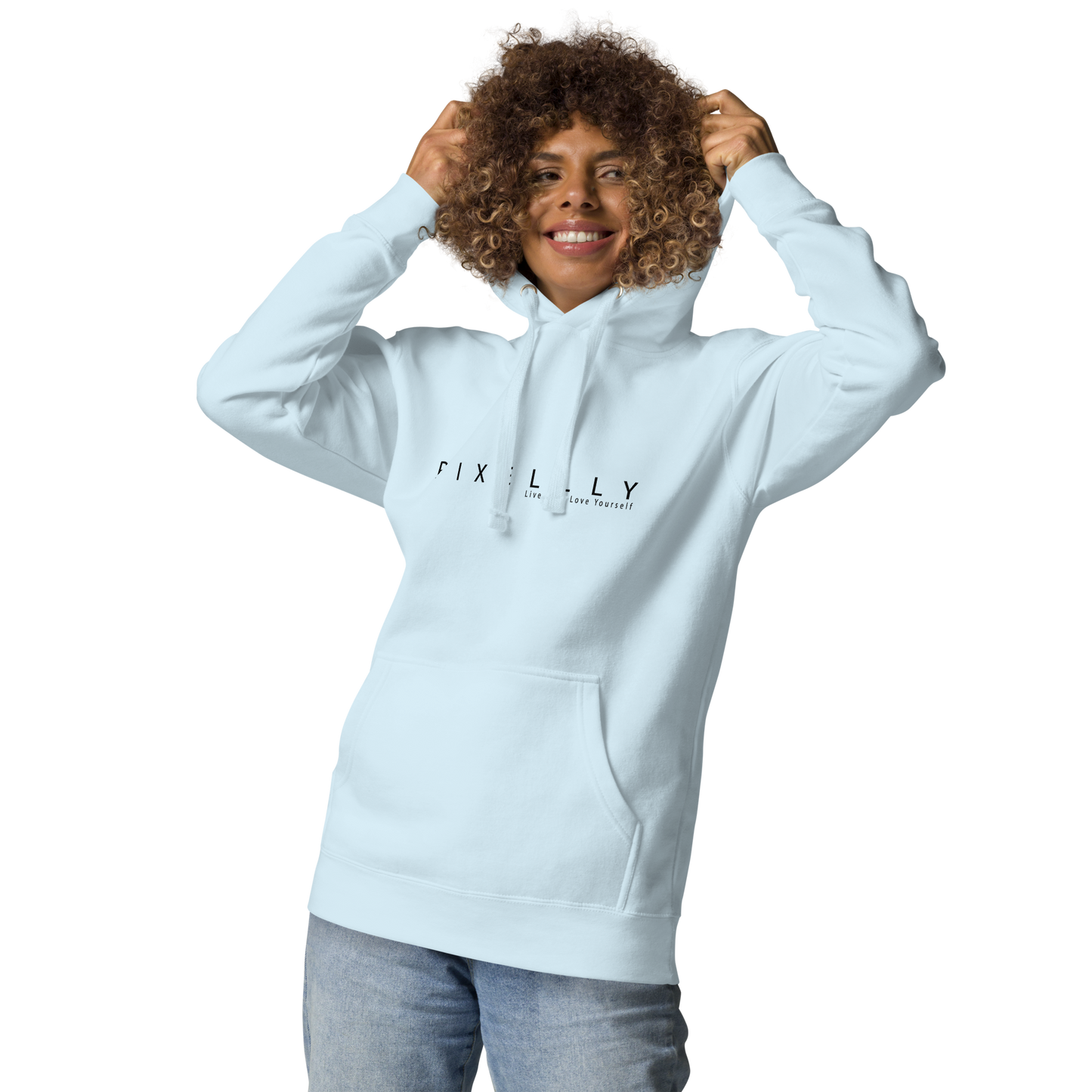 Women's Pixellly Hoodie - Live Life, Love Yourself
