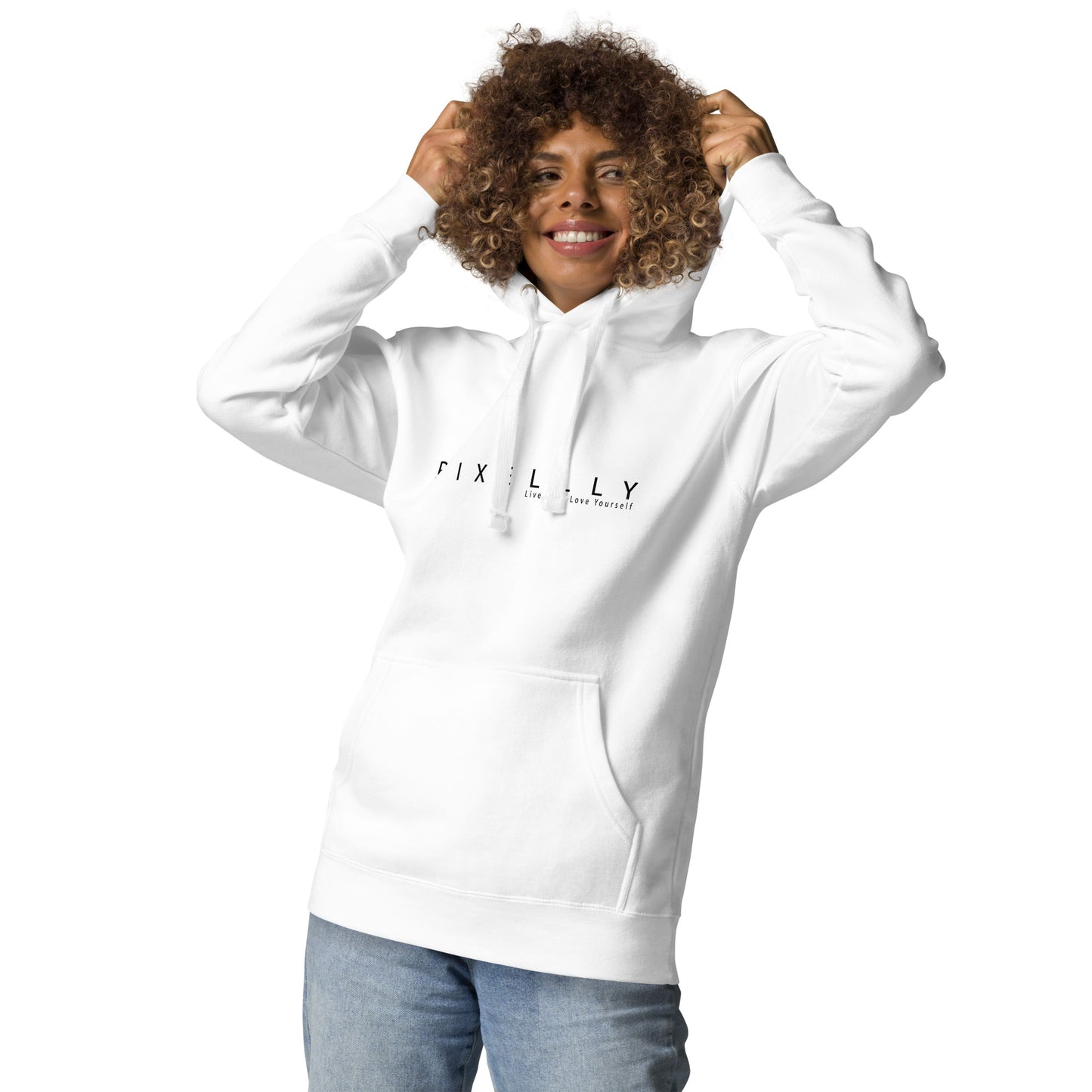 Women's Pixellly Hoodie - Live Life, Love Yourself