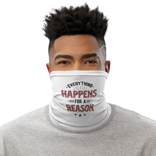Mens Everything Happens For  Reason Neck Gaiter - Pixellly ANZ