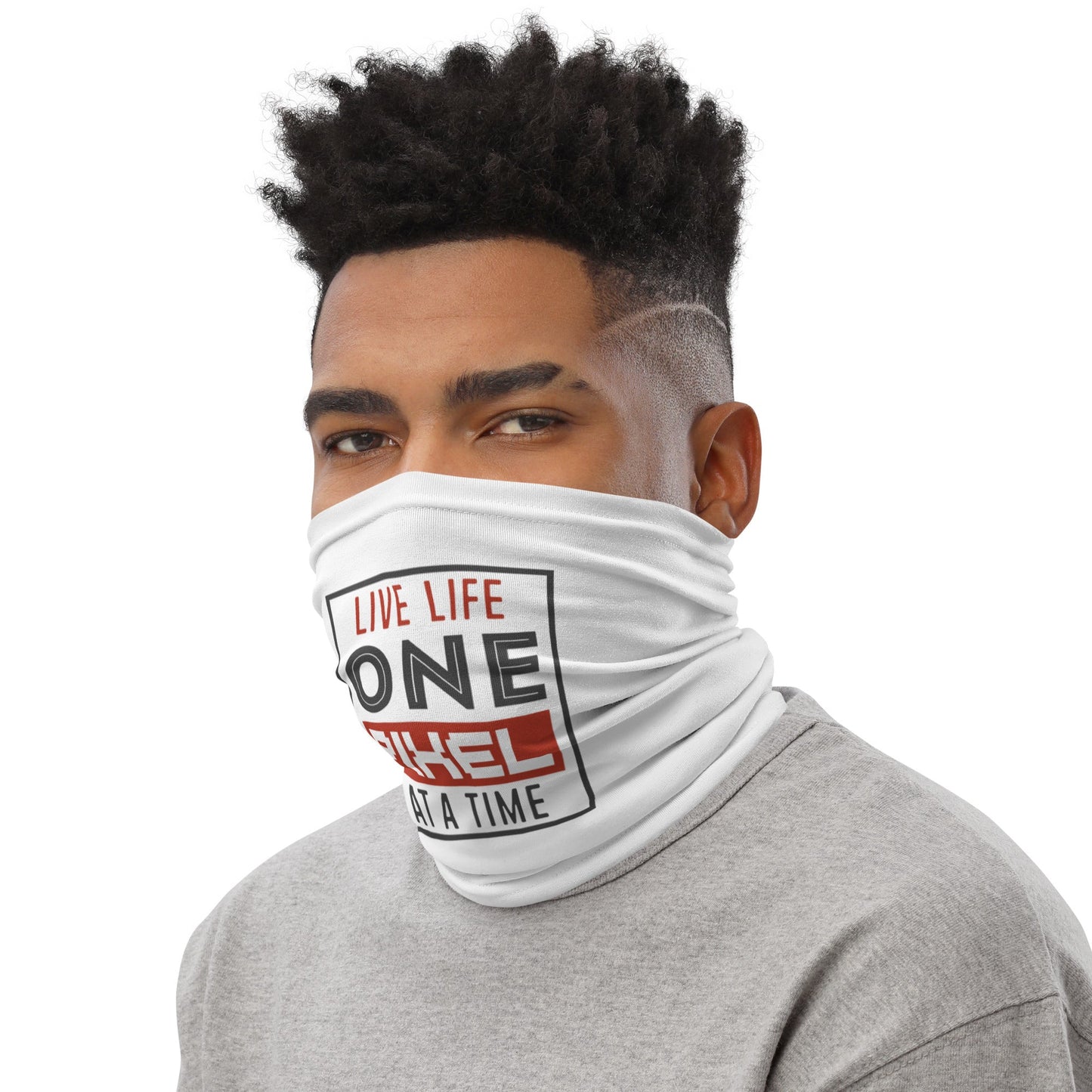 Mens Live Life One Pixel At A Time Neck Gaiter - Pixellly ANZ