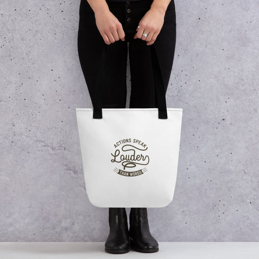 Action Speaks Louder Than Words Tote bag - Pixellly ANZ
