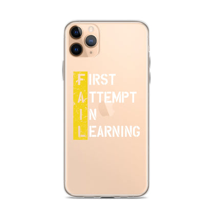 Clear Case for iPhone® - FAIL - BLACK PHONE - Pixellly ANZ