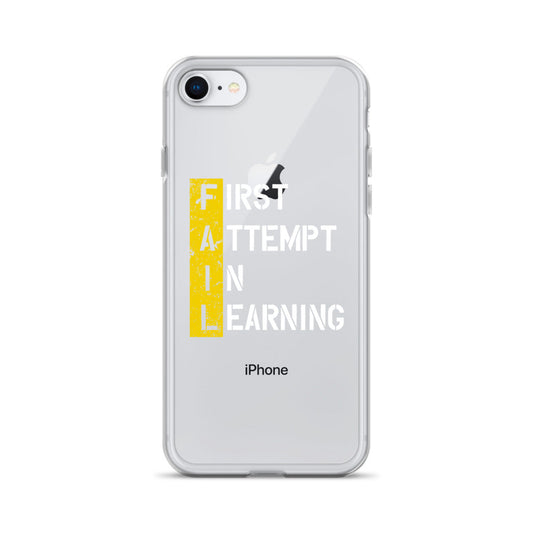 Clear Case for iPhone® - FAIL - BLACK PHONE - Pixellly ANZ