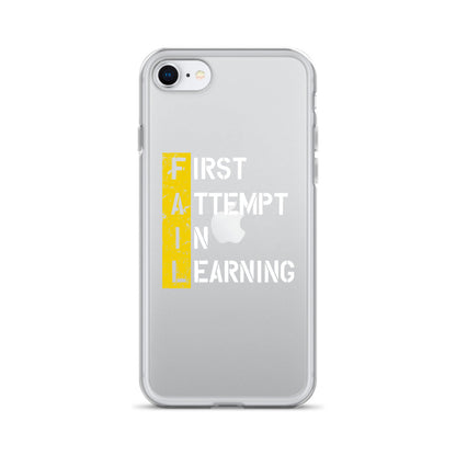 Clear Case for iPhone® - FAIL - BLACK PHONE - Pixellly ANZ