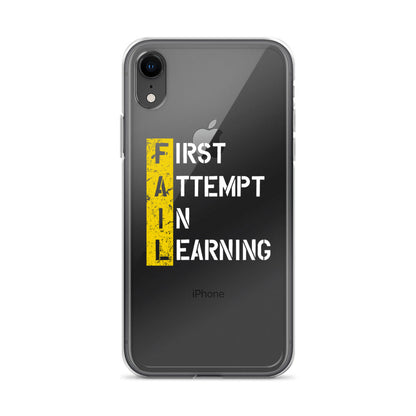 Clear Case for iPhone® - FAIL - BLACK PHONE - Pixellly ANZ