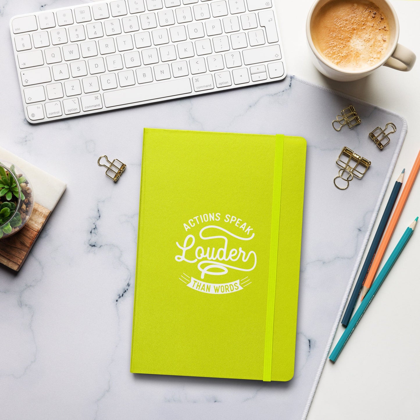Hardcover Journal - Actions Speak Louder Than Words - Pixellly ANZ