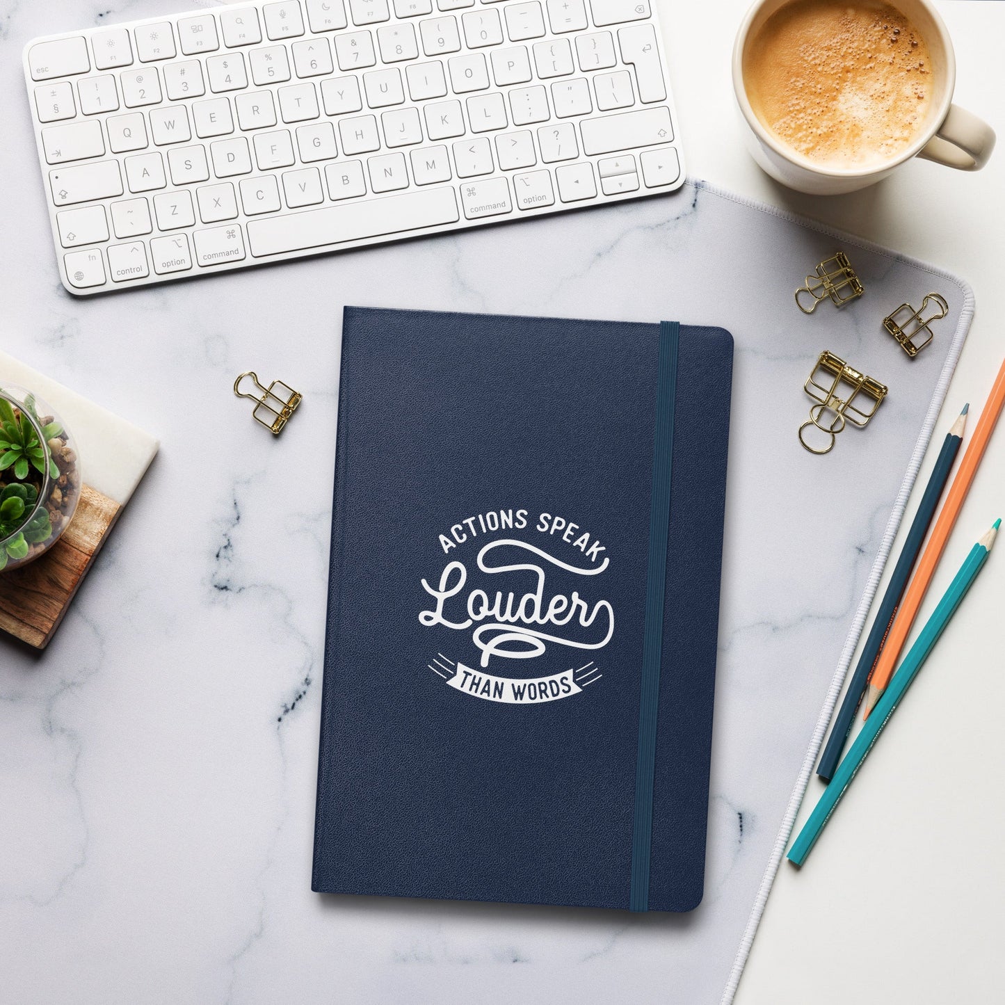 Hardcover Journal - Actions Speak Louder Than Words - Pixellly ANZ