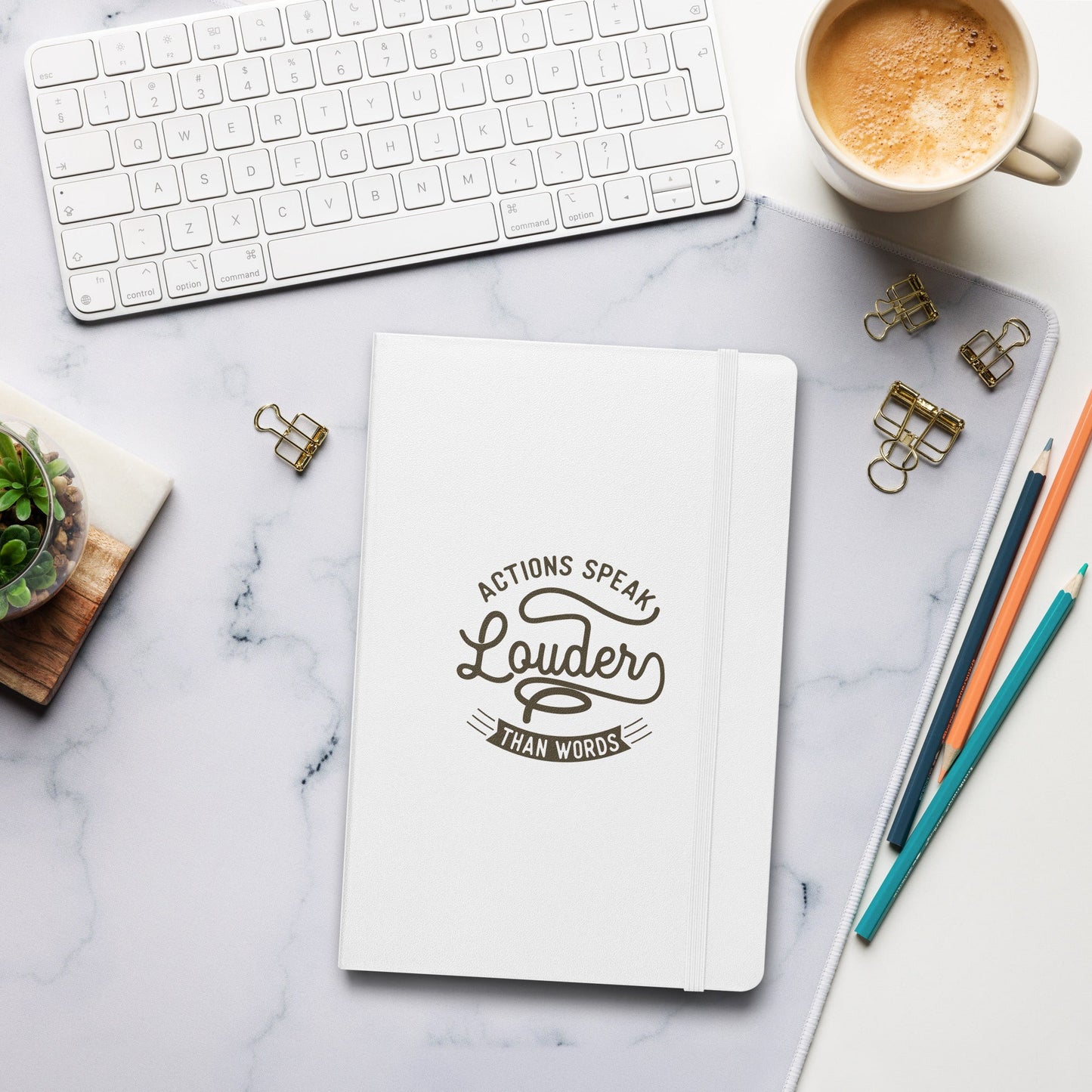 Hardcover Journal - Actions Speak Louder Than Words - Pixellly ANZ