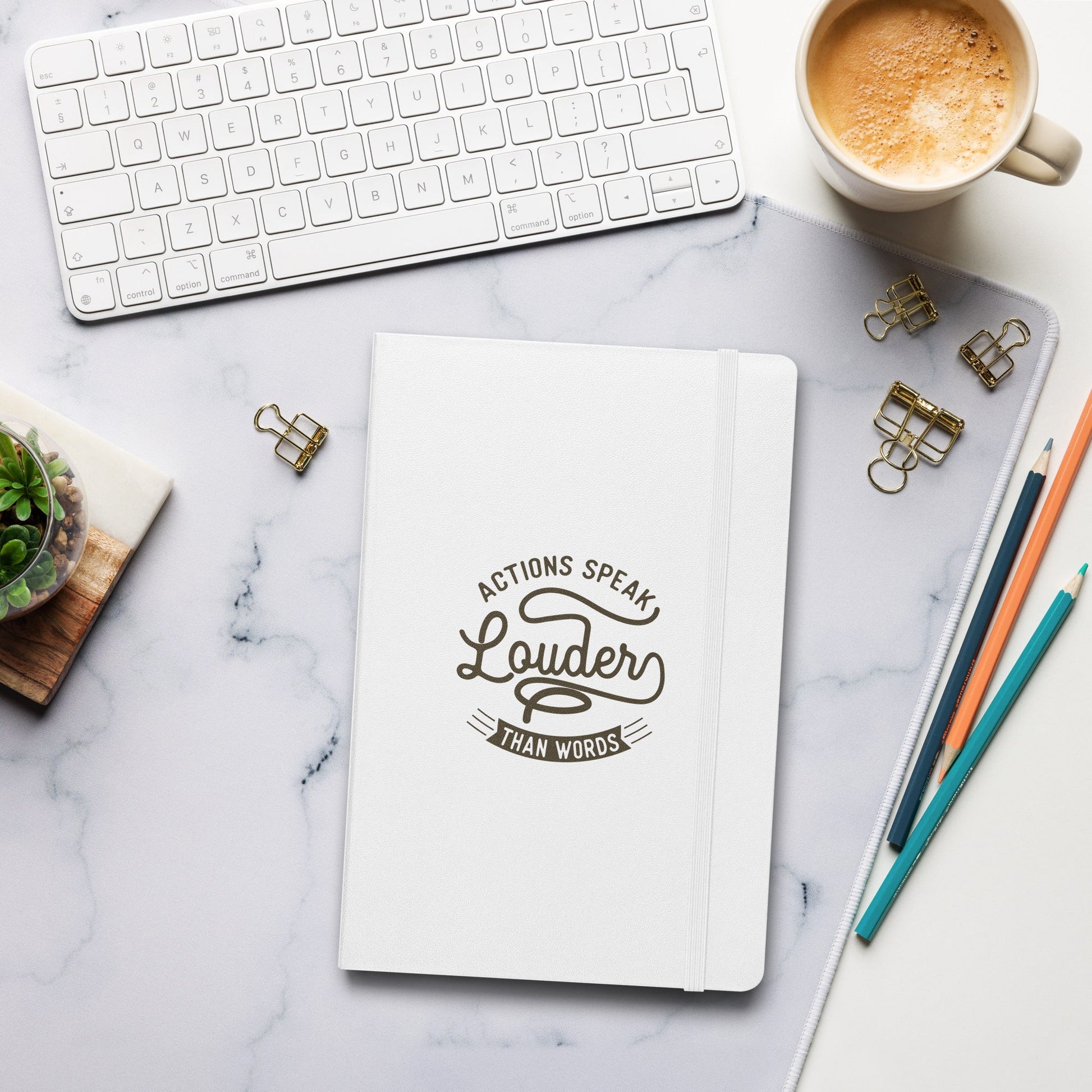 Hardcover Journal - Actions Speak Louder Than Words - Pixellly ANZ