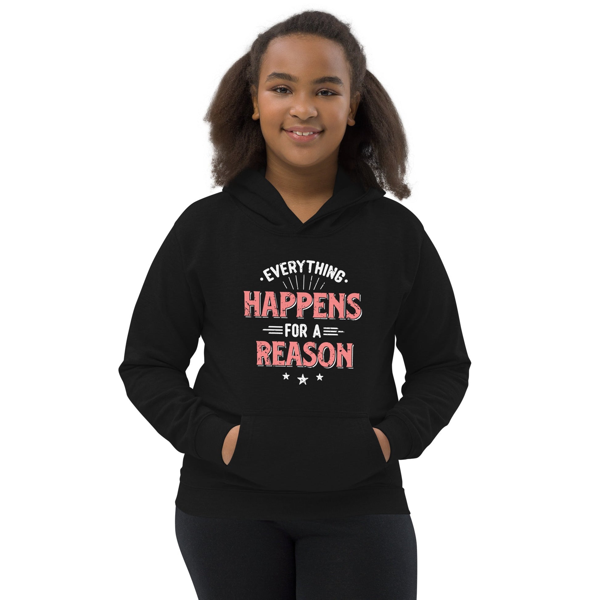 Girls Everything Happens For A Reason Hoodie - Pixellly ANZ