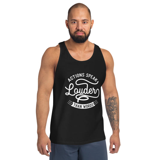 Men's Actions Speak Louder Than Words Tank Top - Pixellly ANZ